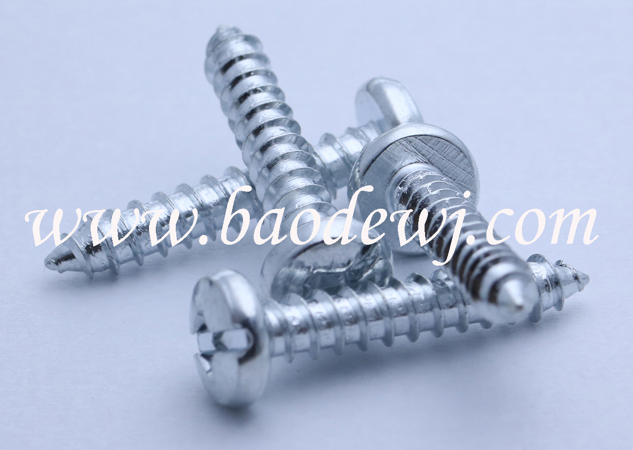 White zinc pan head self tapping screw