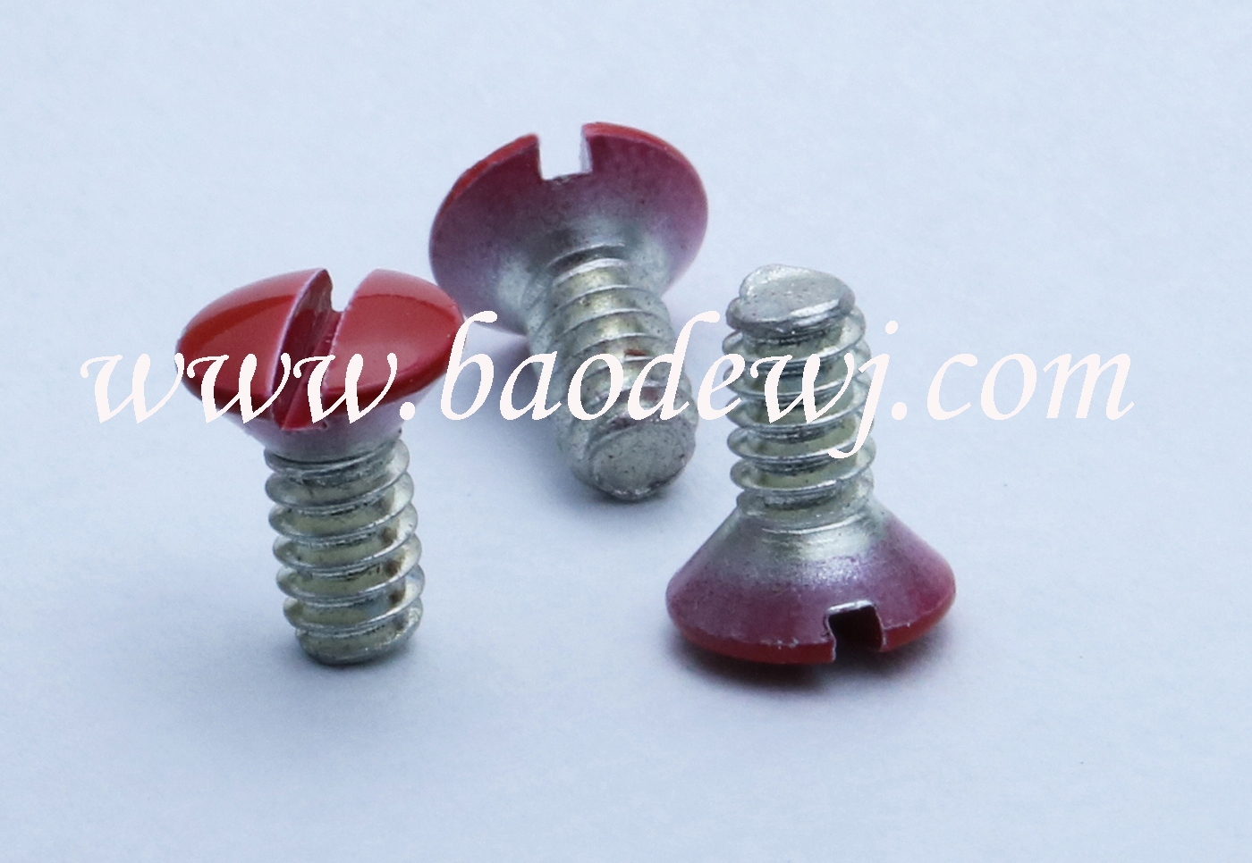 Blue zinc paint half round head screw