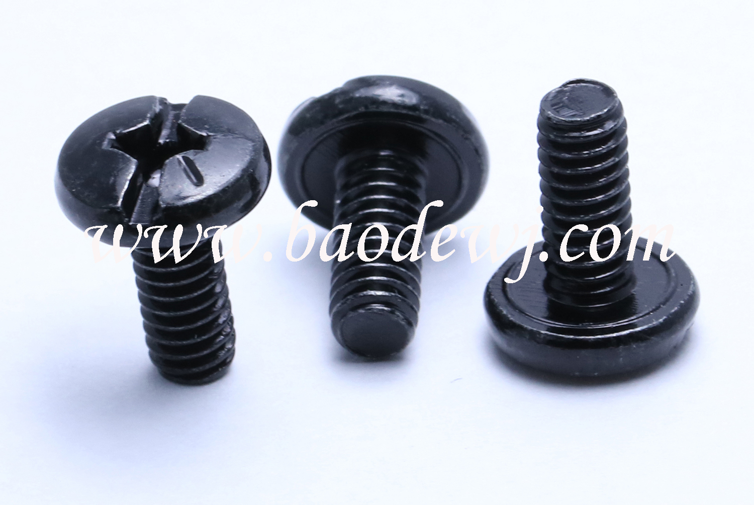 Black zinc pan head mechanical tooth screw