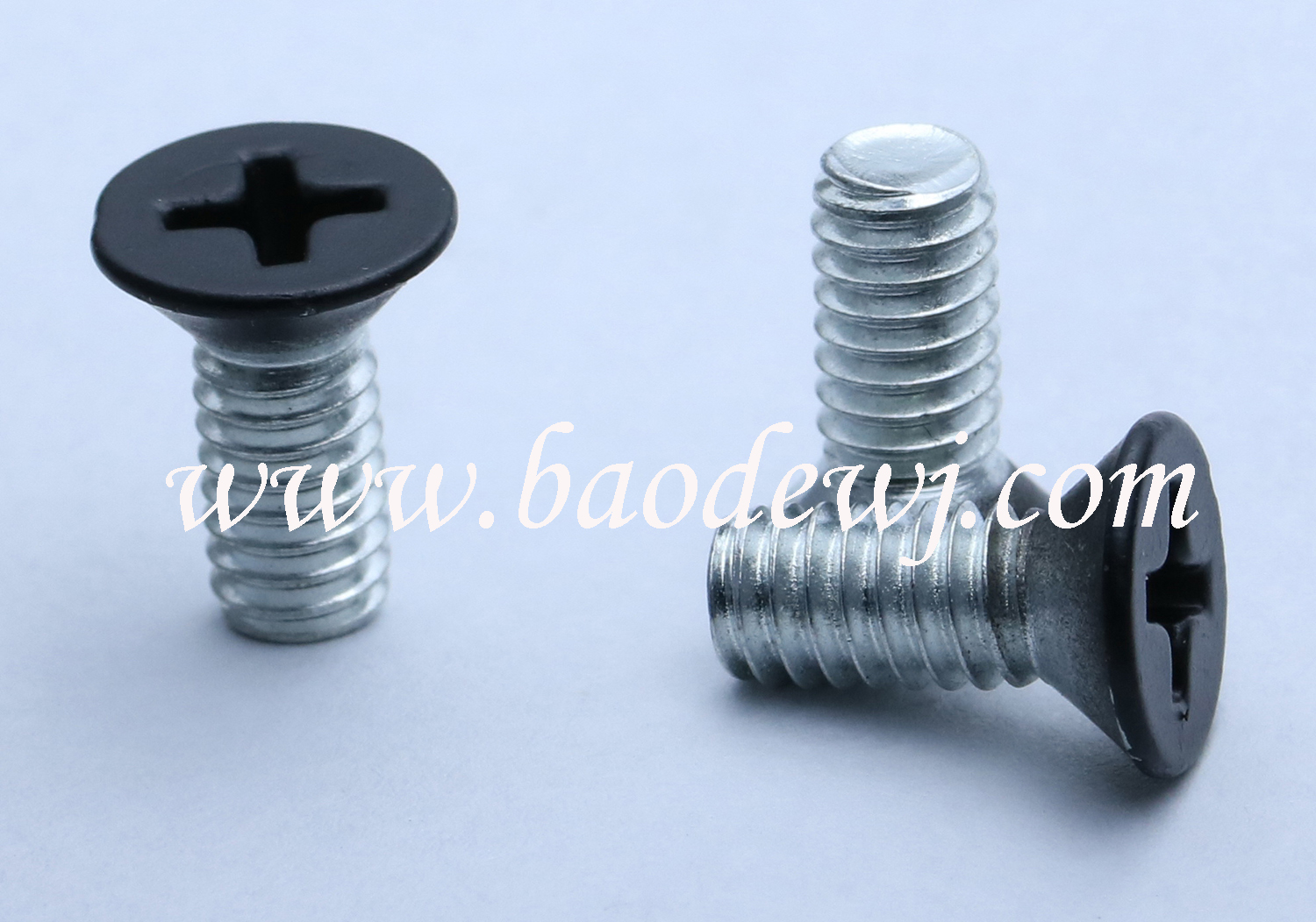 Zinc enamel countersunk head mechanical tooth screw