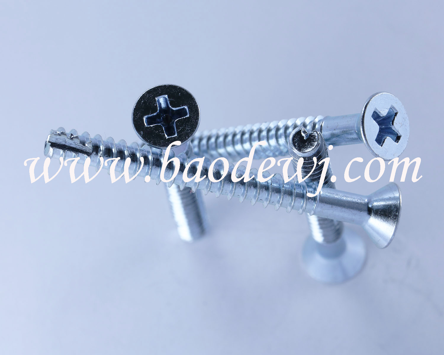 Blue zinc countersunk head self tapping screw