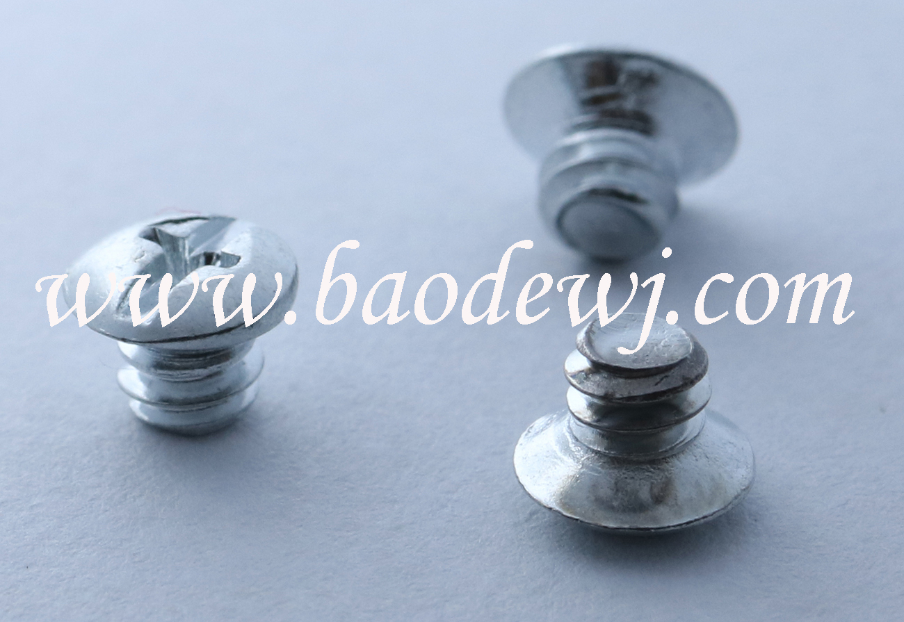 White zinc mechanical tooth screw