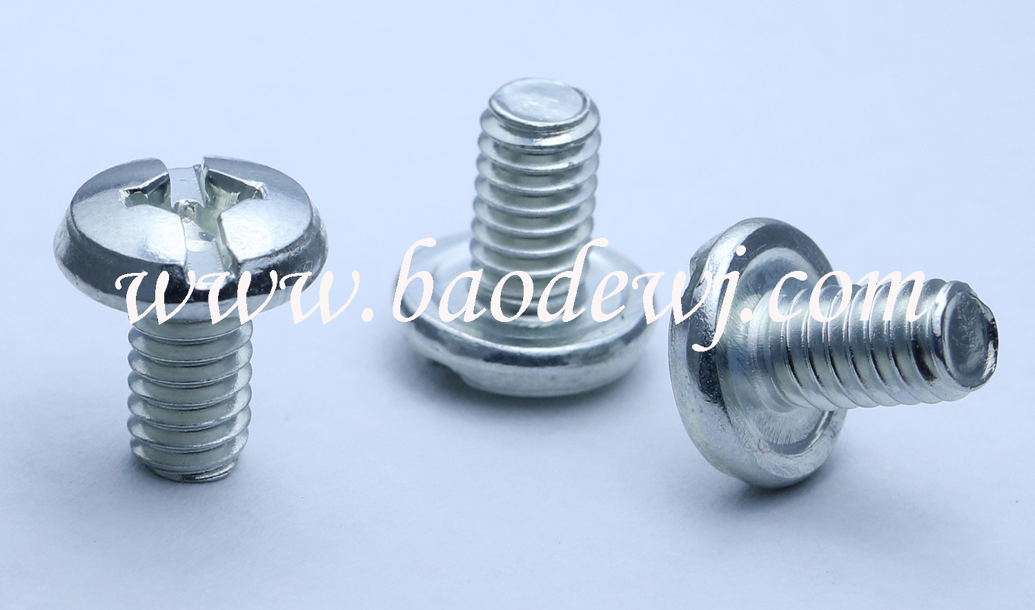 Blue zinc pan head mechanical tooth screw