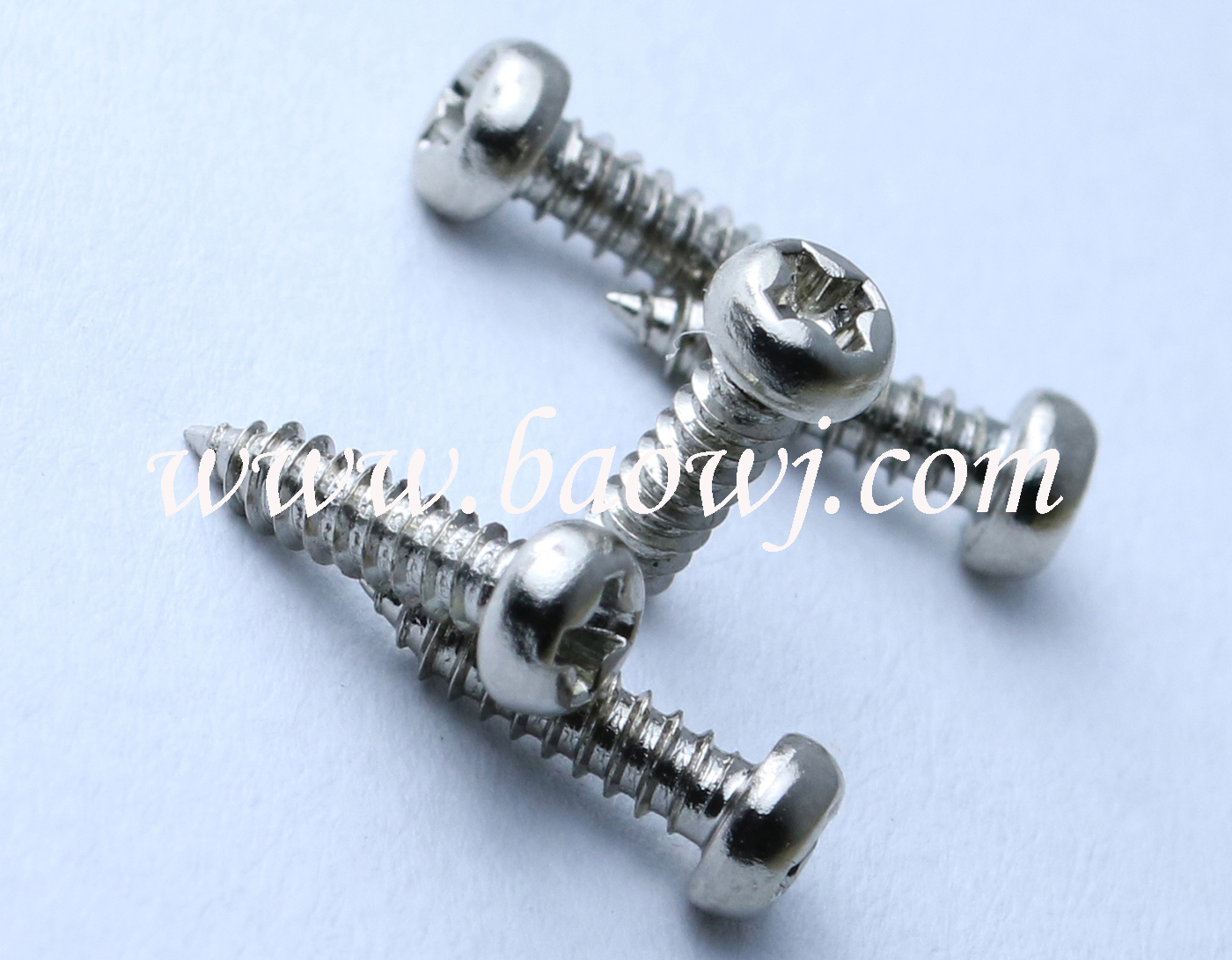 Nickel plated round head self tapping screw
