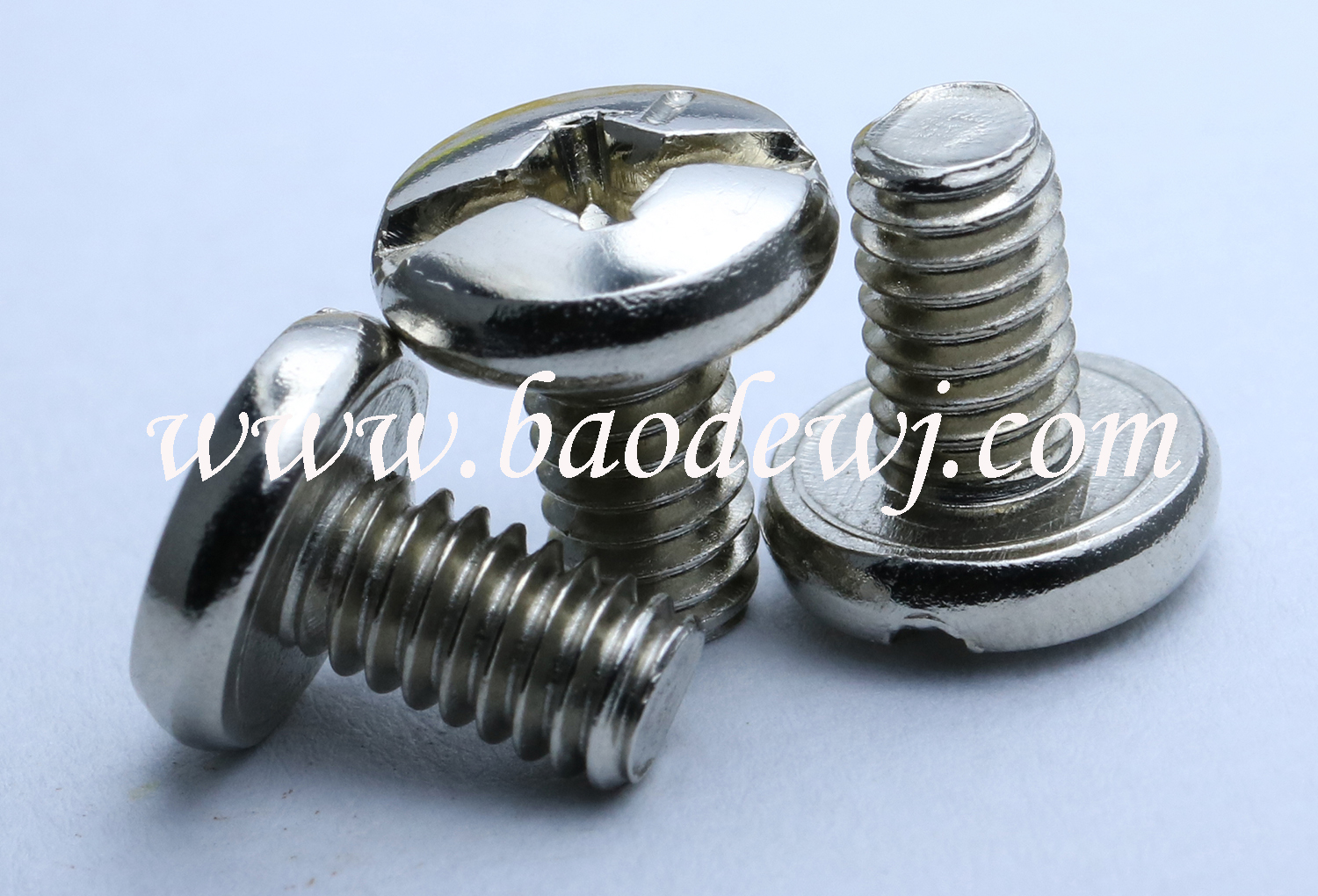 Mechanical tooth screw with nickel plated pan head